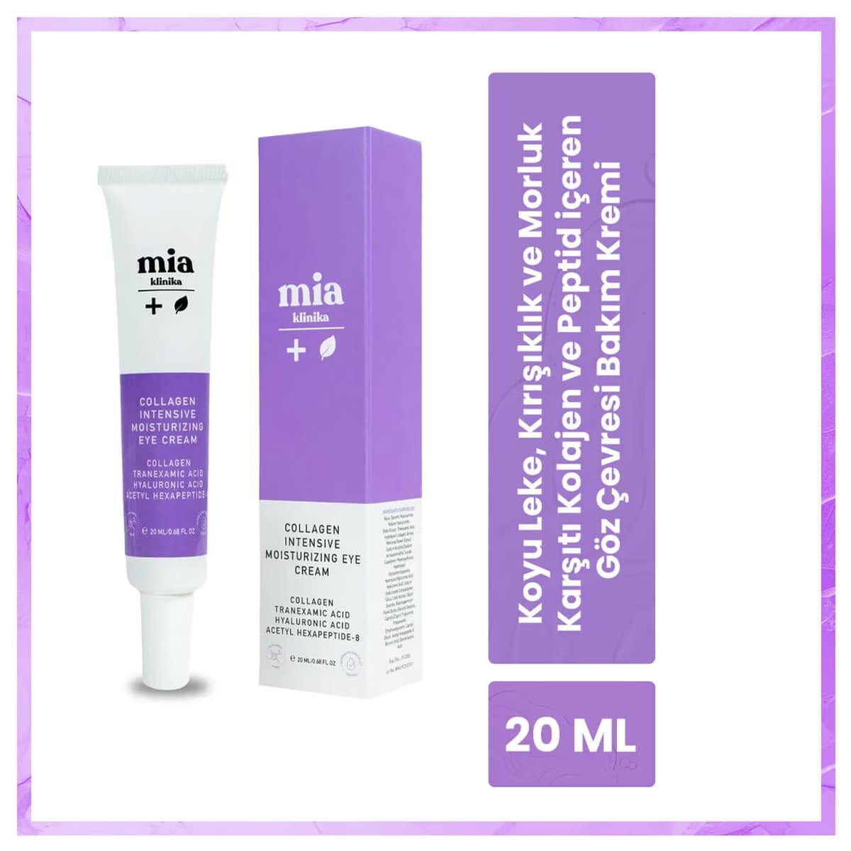 Mia Klinika Göz Kremi Kırışıklık Karşıtı 20 ml 2