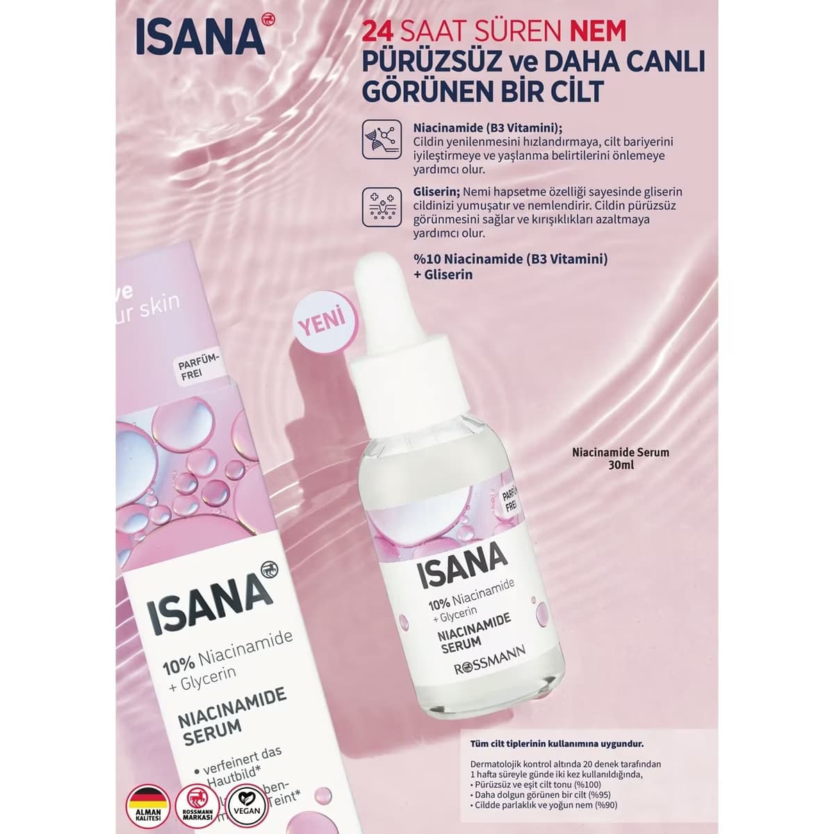 Isana Love Your Skin Serum Niacinamid 30 ml 3