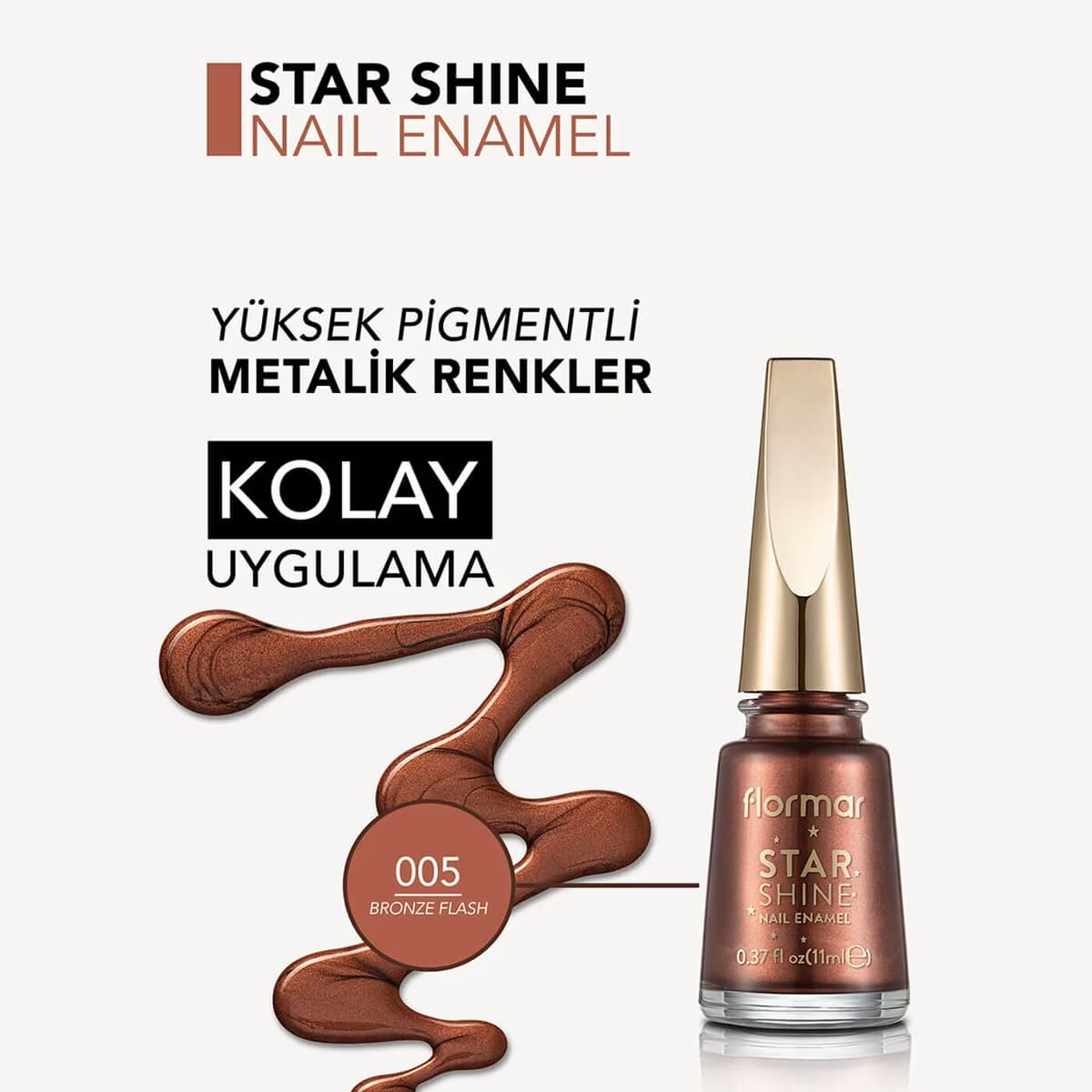 Flormar Oje Star Shine SSNE-05 Bronze Flash 4