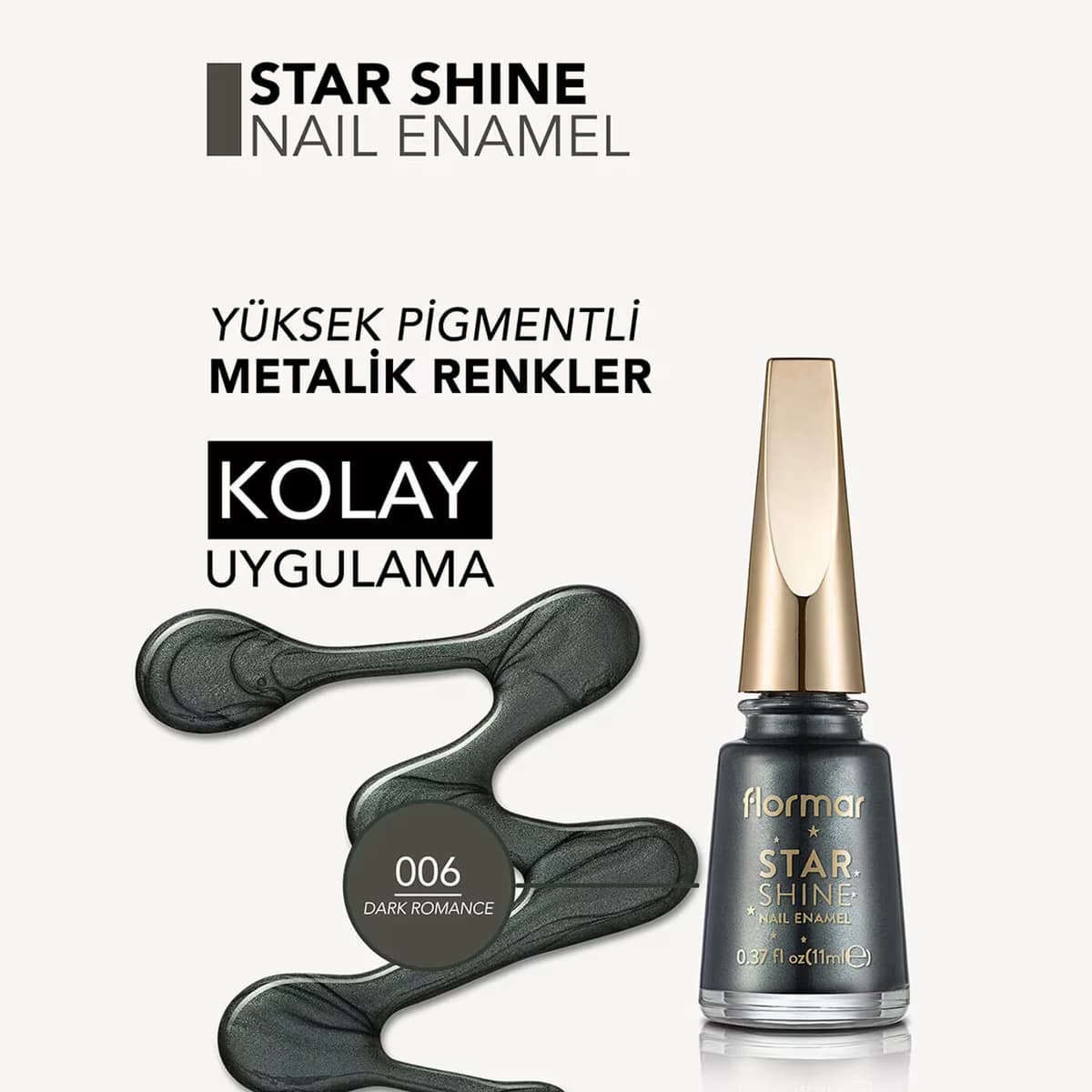 Flormar Oje Star Shine SSNE-06 Dark Romance 4