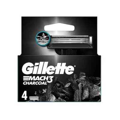 Gillette Mach3 Charcoal Yedek Bıçak 4'lü