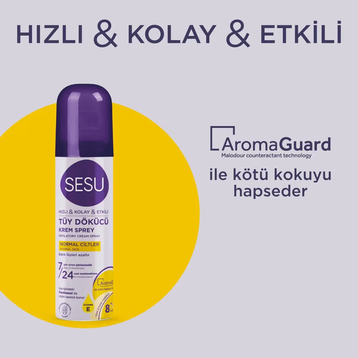 Sesu Tüy Dökücü Sprey Normal Ciltler 150 ml 3
