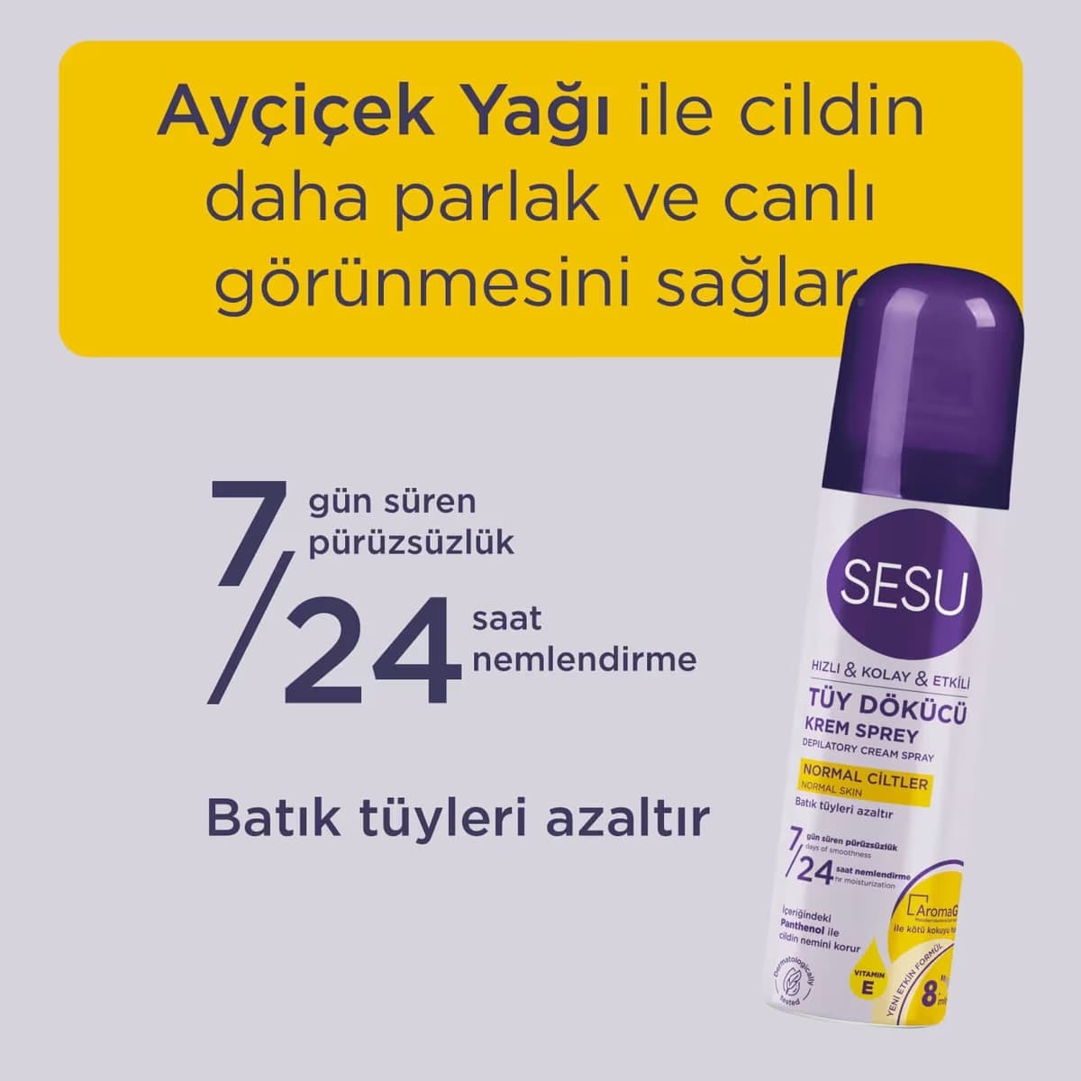 Sesu Tüy Dökücü Sprey Normal Ciltler 150 ml 5