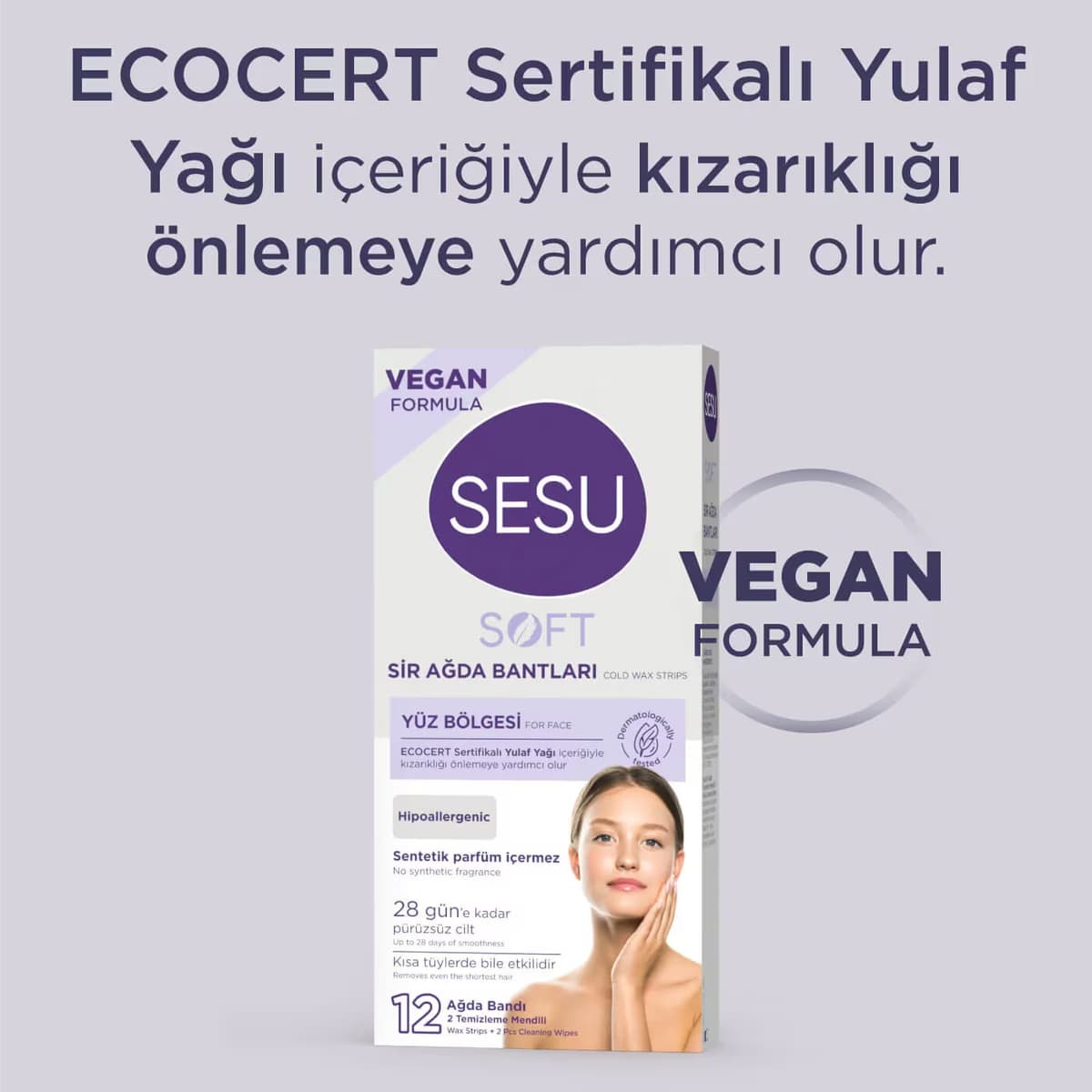 Sesu Soft Yüz Ağda Bandı 12'li 3