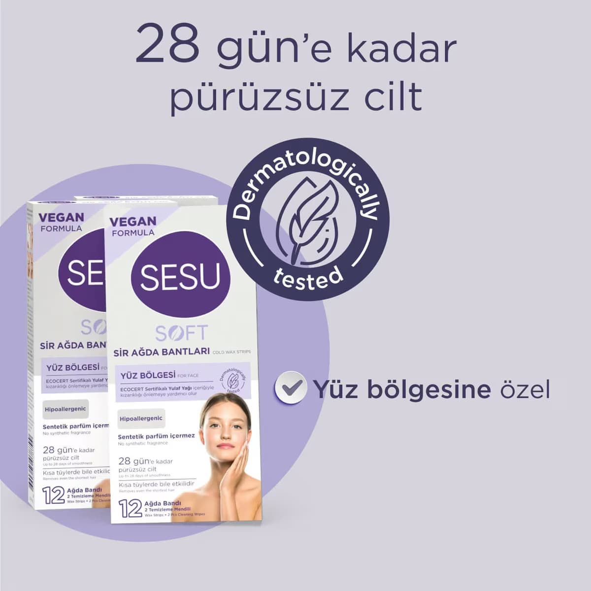 Sesu Soft Yüz Ağda Bandı 12'li 4