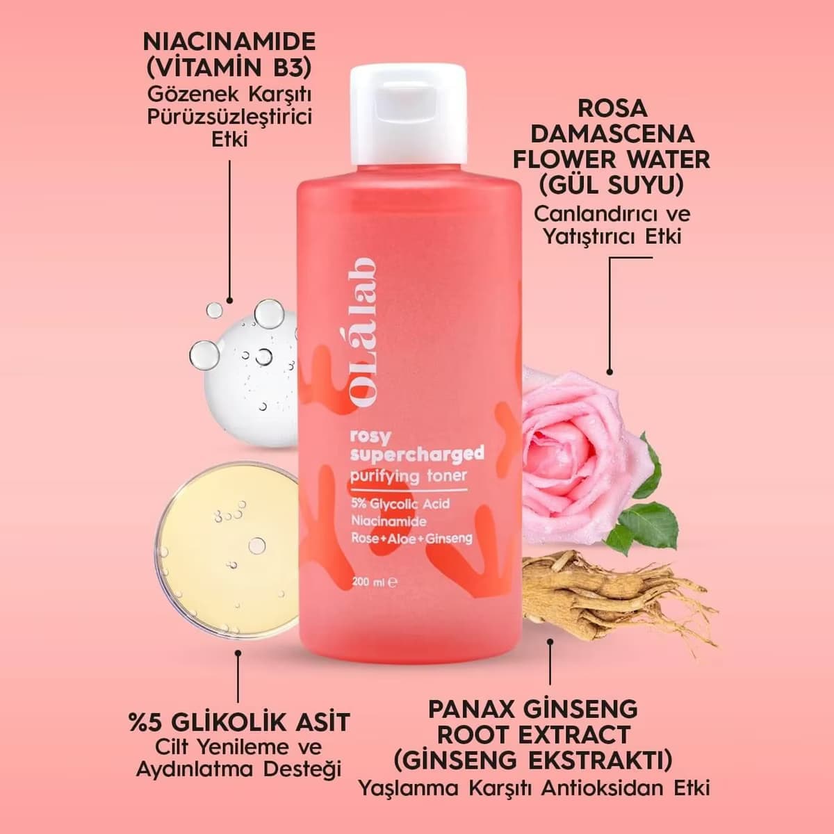 Olalab Tonik Akne ve Leke Karşıtı 200 ml 5