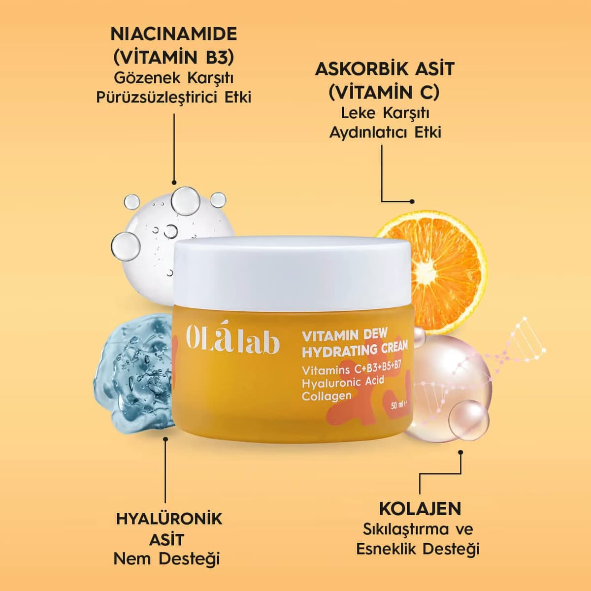 Olalab Nemlendirici Krem Vitamin Dew 50 ml 4