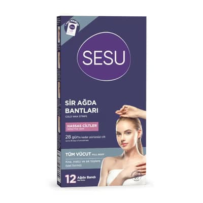 Sesu Vücut Ağda Bandı Hassas Ciltler 12'li