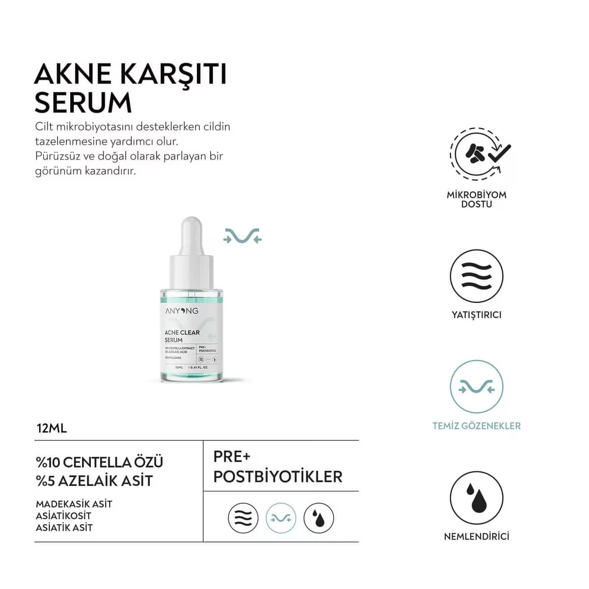 Anyong Akne ve Gözenek Karşıtı Kit 3