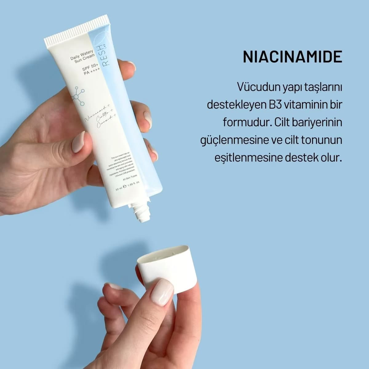 Resh Lab Daily Watery Sun Cream SPF50+ 50 ml 4