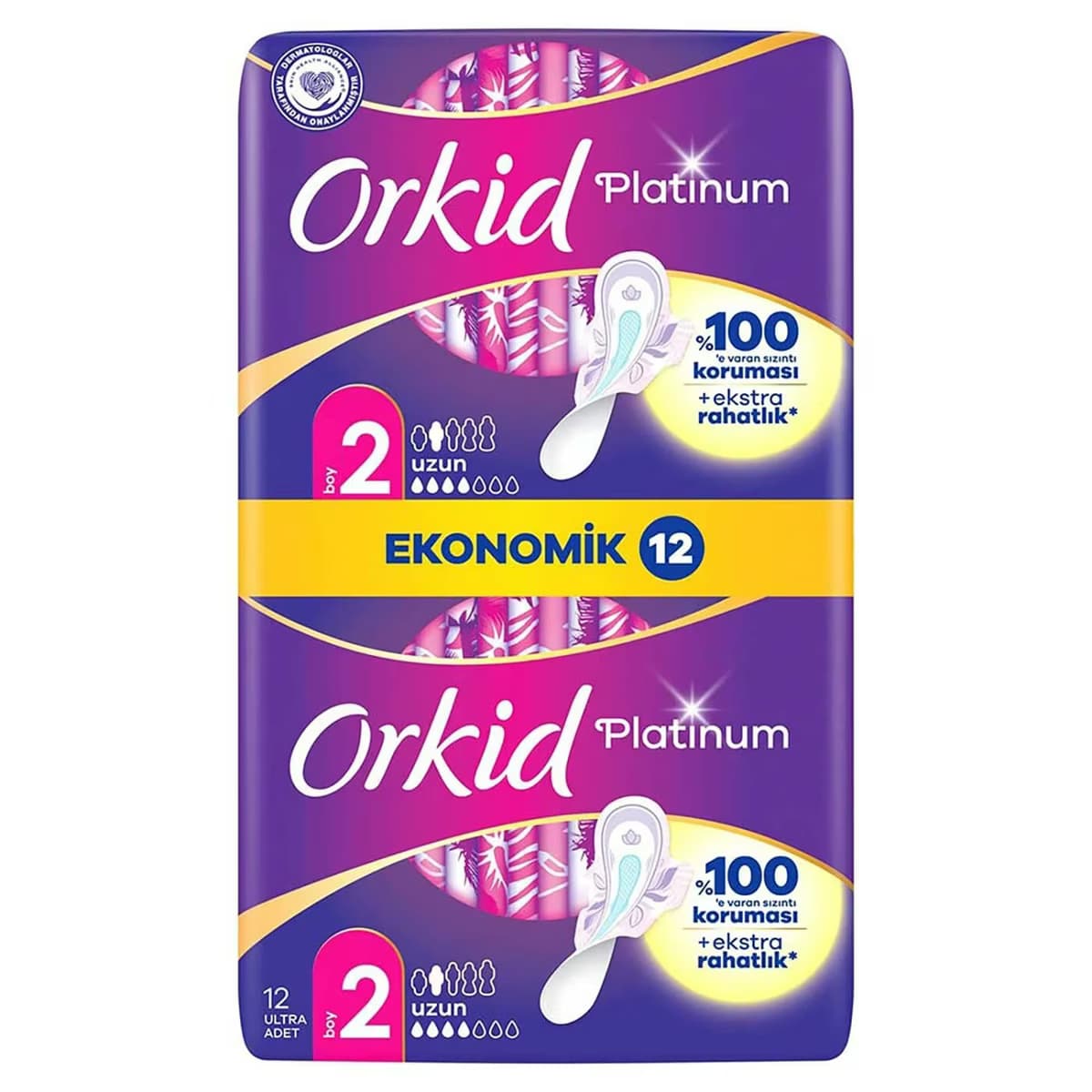 Orkid Platinum Hijyenik Ped Eko Uzun 12'li 2