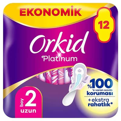Orkid Platinum Hijyenik Ped Eko Uzun 12'li