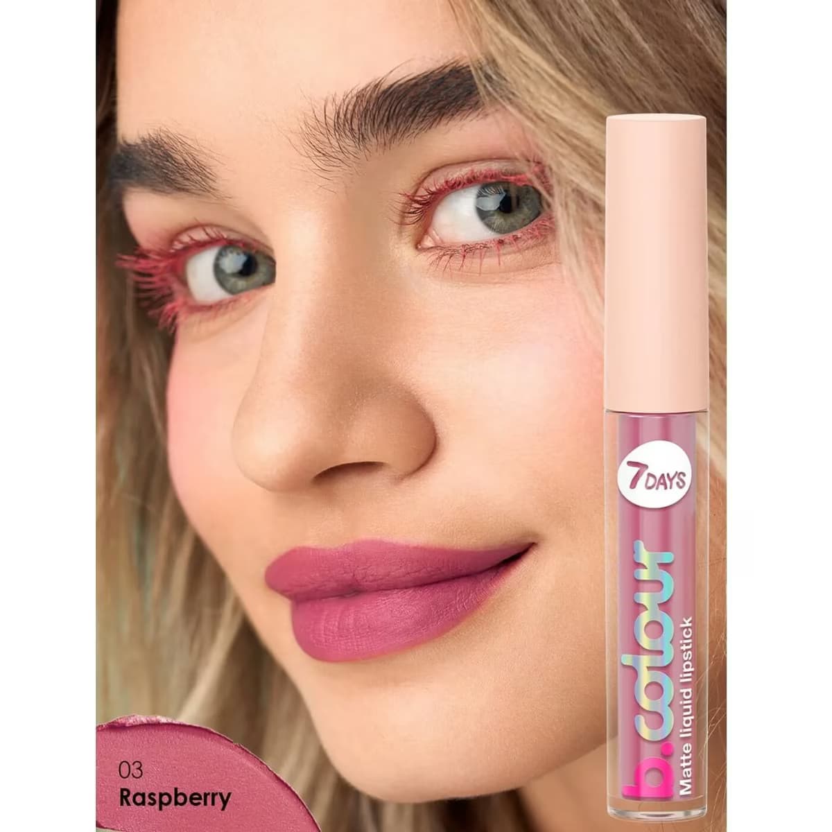 7Days B.Colour Mat Likit Ruj 03 Rasberry 2