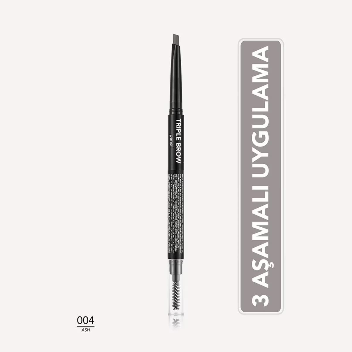 Flormar Kaş Kalemi Triple Brow 004 Ash 2