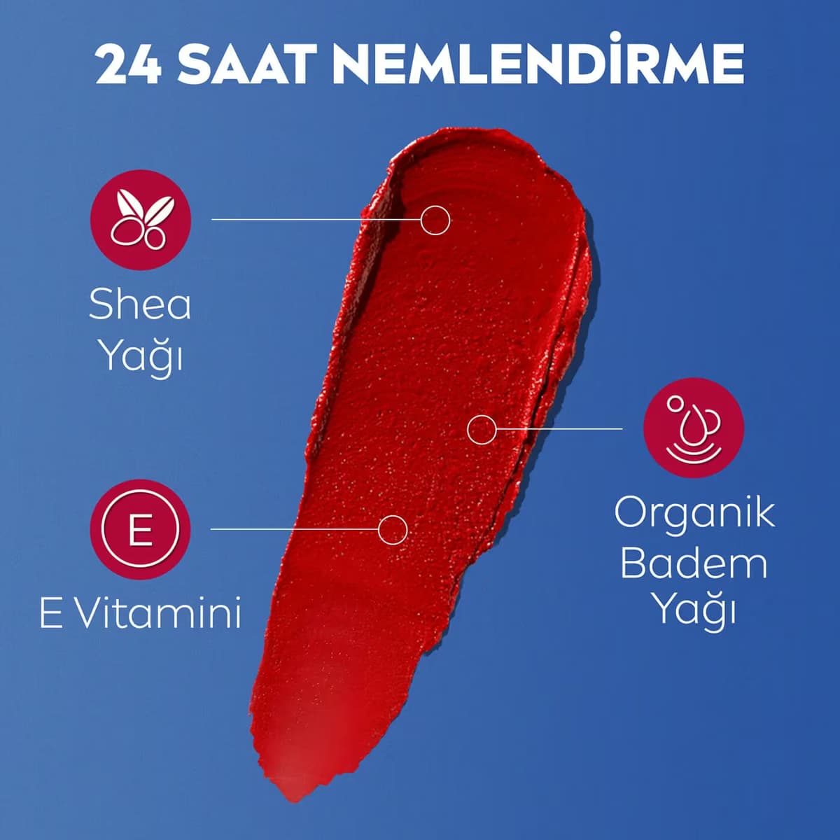 Nivea Renkli Dudak Bakım Kremi Kırmızı 3