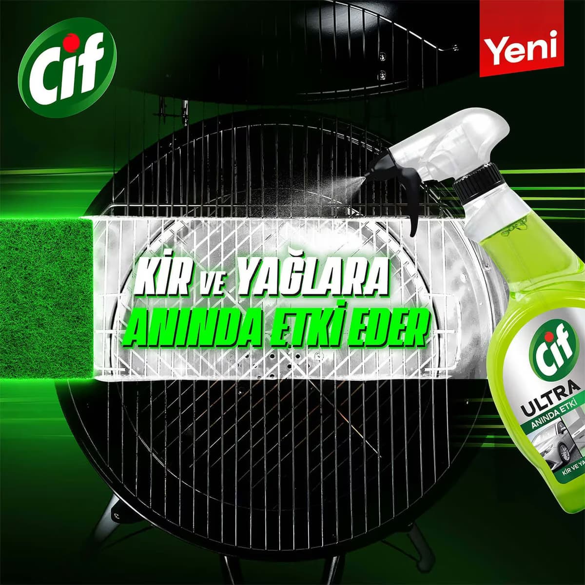 Cif Ultra Anında Etki Kir ve Yağ Çözücü 1025 ml 4