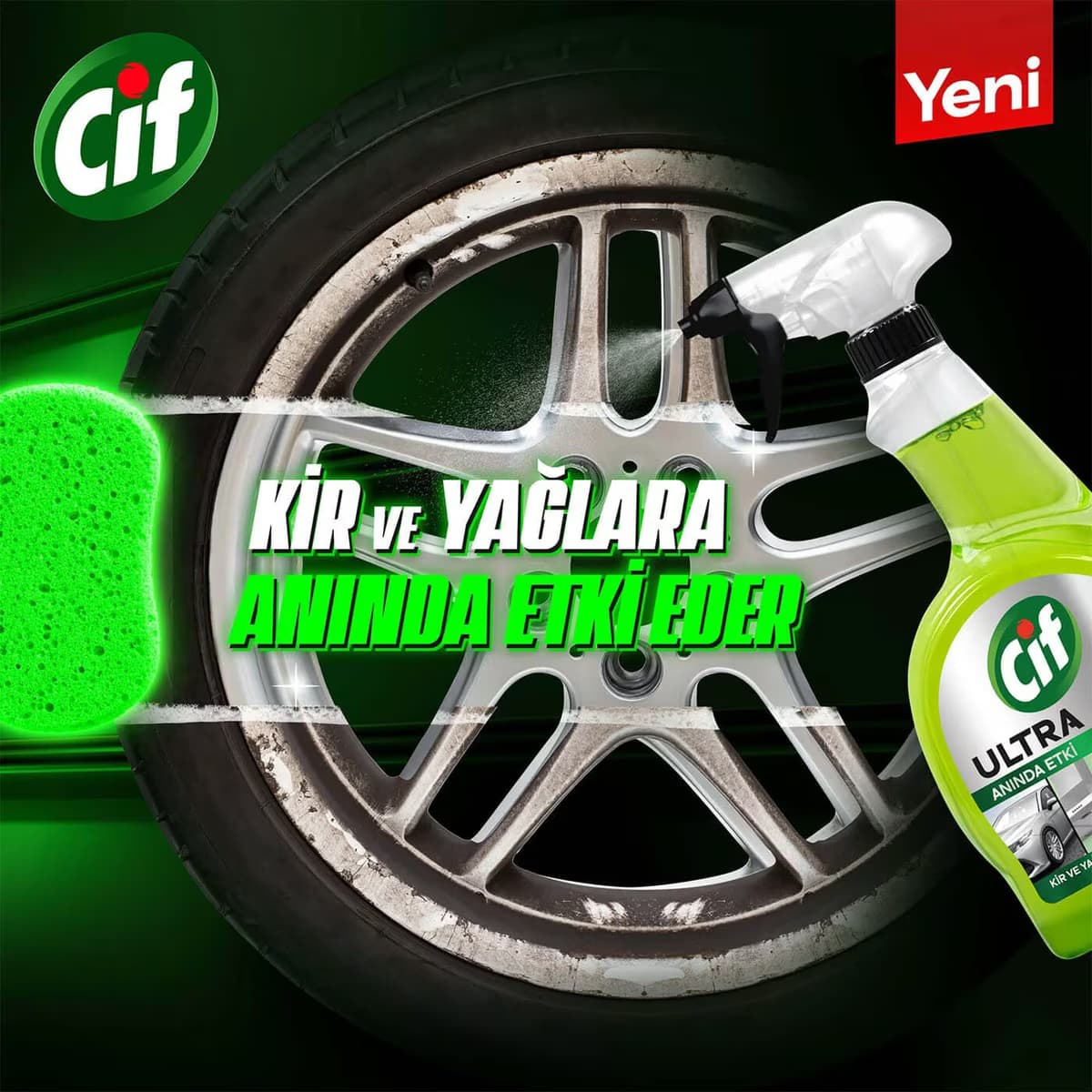 Cif Ultra Anında Etki Kir ve Yağ Çözücü 1025 ml 5