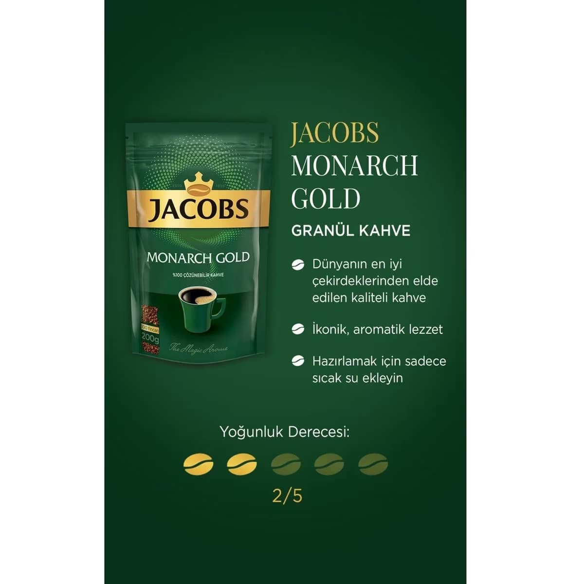 Jacobs Monarch Gold Granül Kahve 100 gr 3