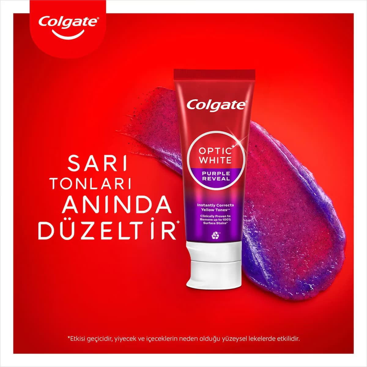 Colgate Diş Macunu Optic White Purple 75 ml 3