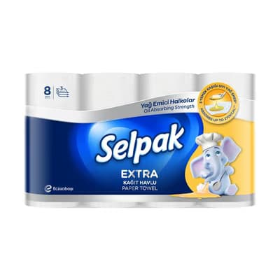 Selpak Extra Kağıt Havlu Yağ Emici 8'li