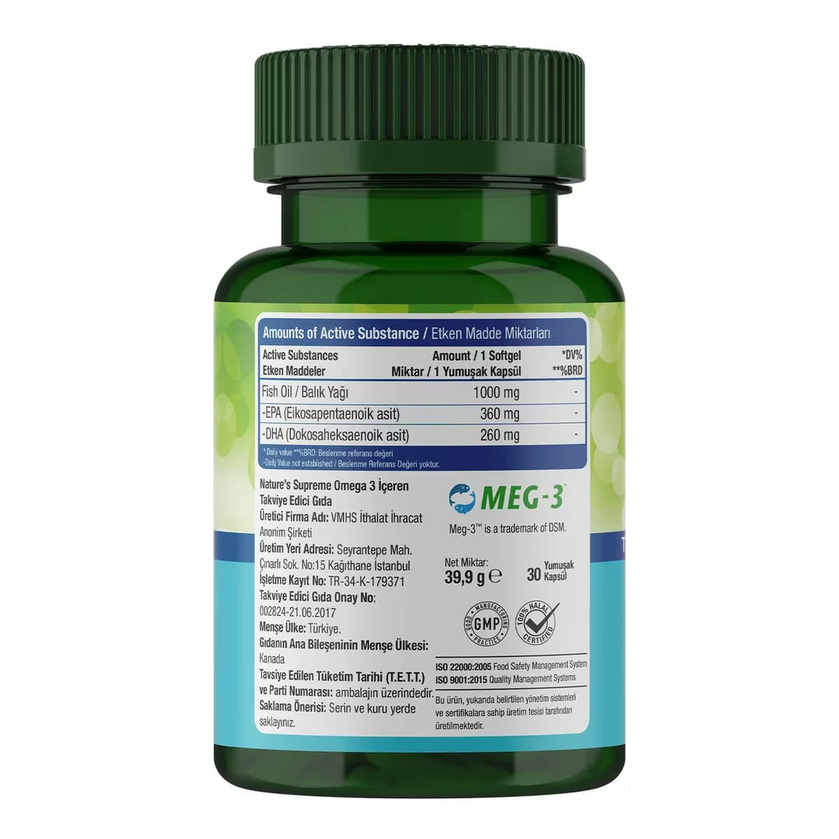 Nature's Supreme Omega 3 1000 Mg 30 Kapsül 3