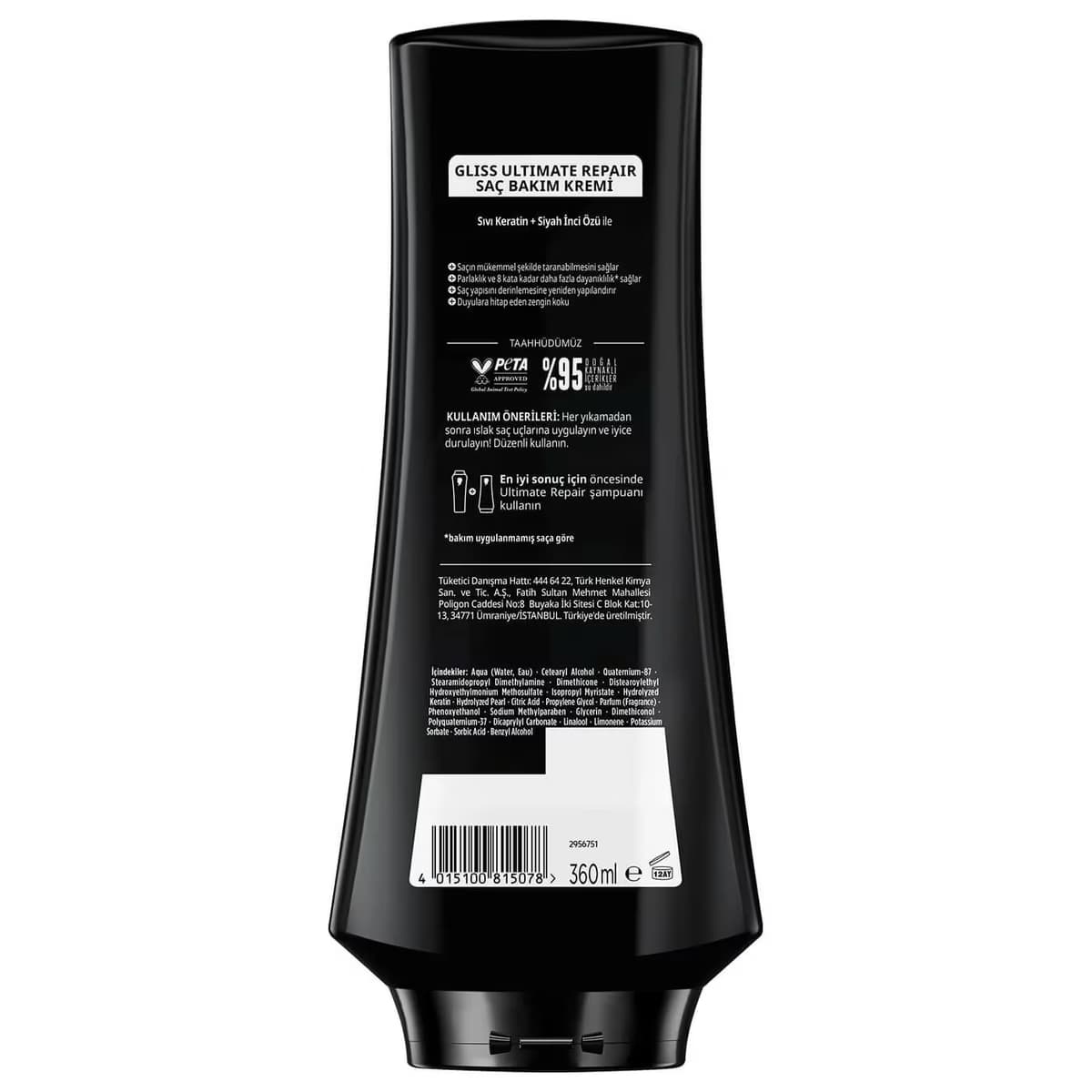 Gliss Ultimate Repair Saç Kremi 360 ml 3