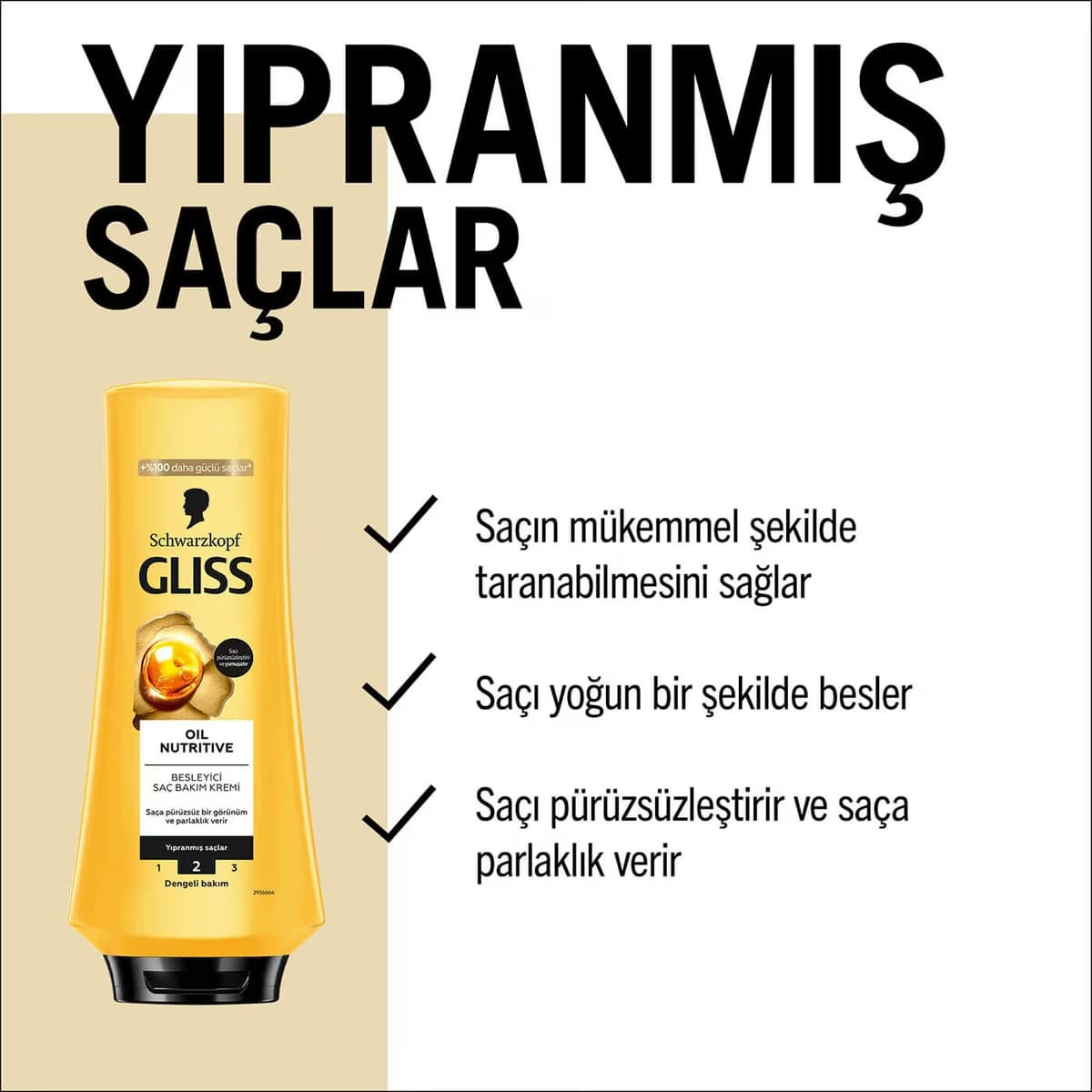 Gliss Oil Nuitive Saç Kremi 360 ml 4