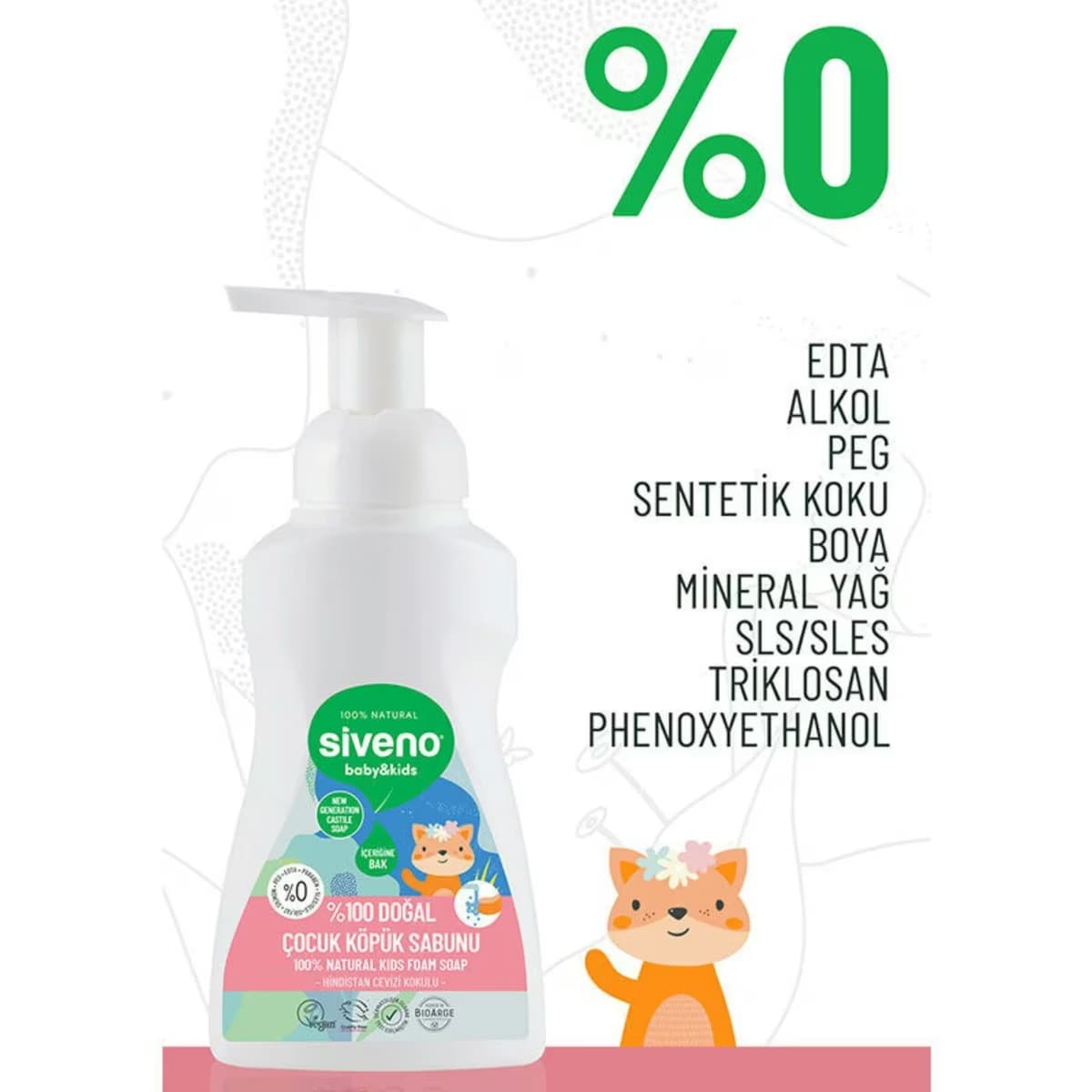 Siveno Doğal Çocuk Köpük Sabunu 250 ml 3