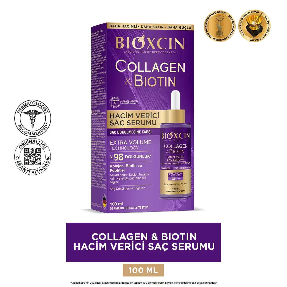 Bioxcin Collagen & Biotin Hacim Verici Saç Serumu 100 ml 2