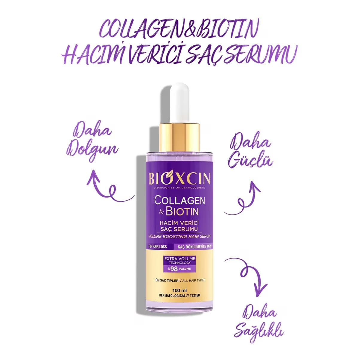Bioxcin Collagen & Biotin Hacim Verici Saç Serumu 100 ml 4