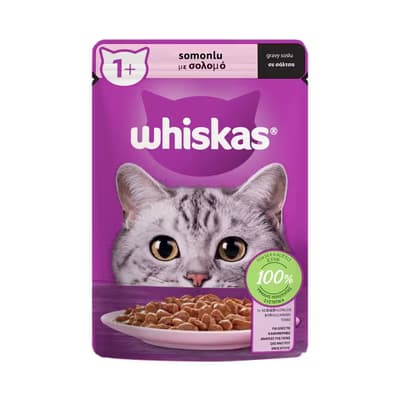 Whiskas Yaş Kedi Maması Poşet Somonlu 85 gr