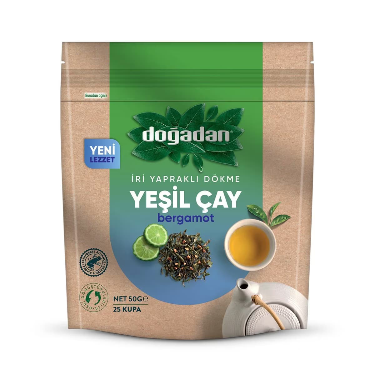 Doğadan Dökme Yesil Çay Bergamot 50 gr