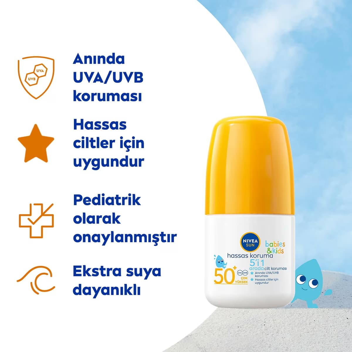 Nivea Sun Bebek Roll-on SPF50+ 50 ml 2
