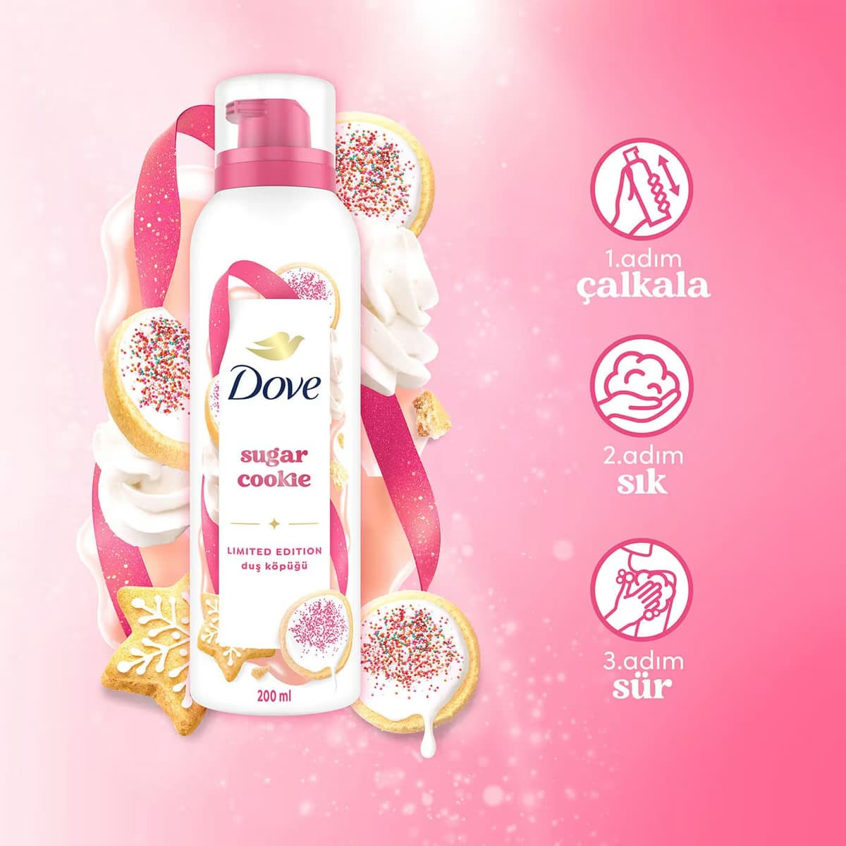 Dove Duş Köpüğü Sugar Cookie 200 ml 3
