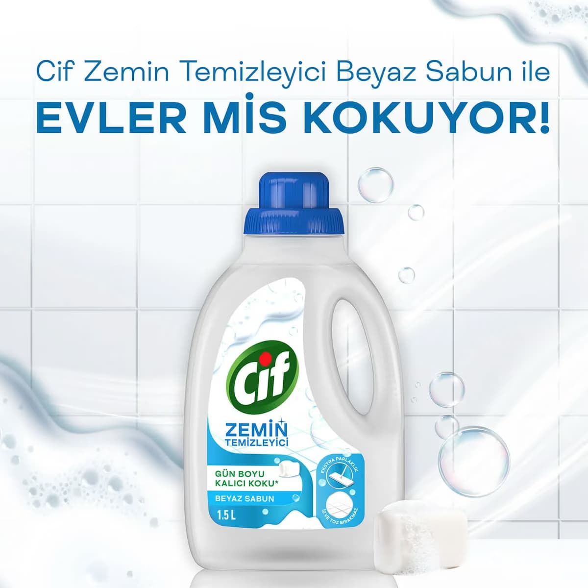 Cif Yüzey Temizleyici Beyaz Sabun 1500 ml 3