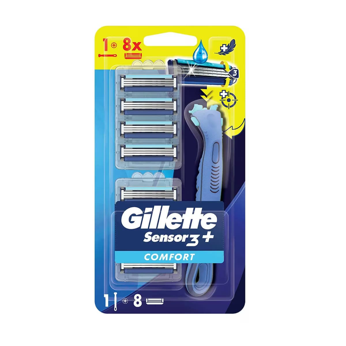 Gillette Sensor 3 Plus Comfort Tıraş Bıçağı 8'li