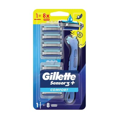 Gillette Sensor 3 Plus Comfort Tıraş Bıçağı 8'li