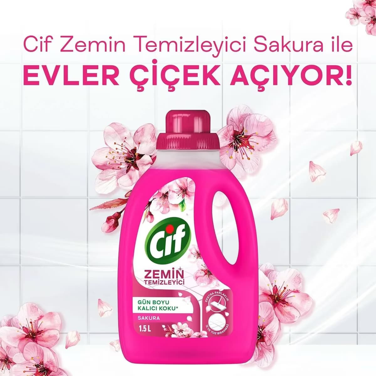 Cif Yüzey Temizleyici Sakura 1500 ml 3