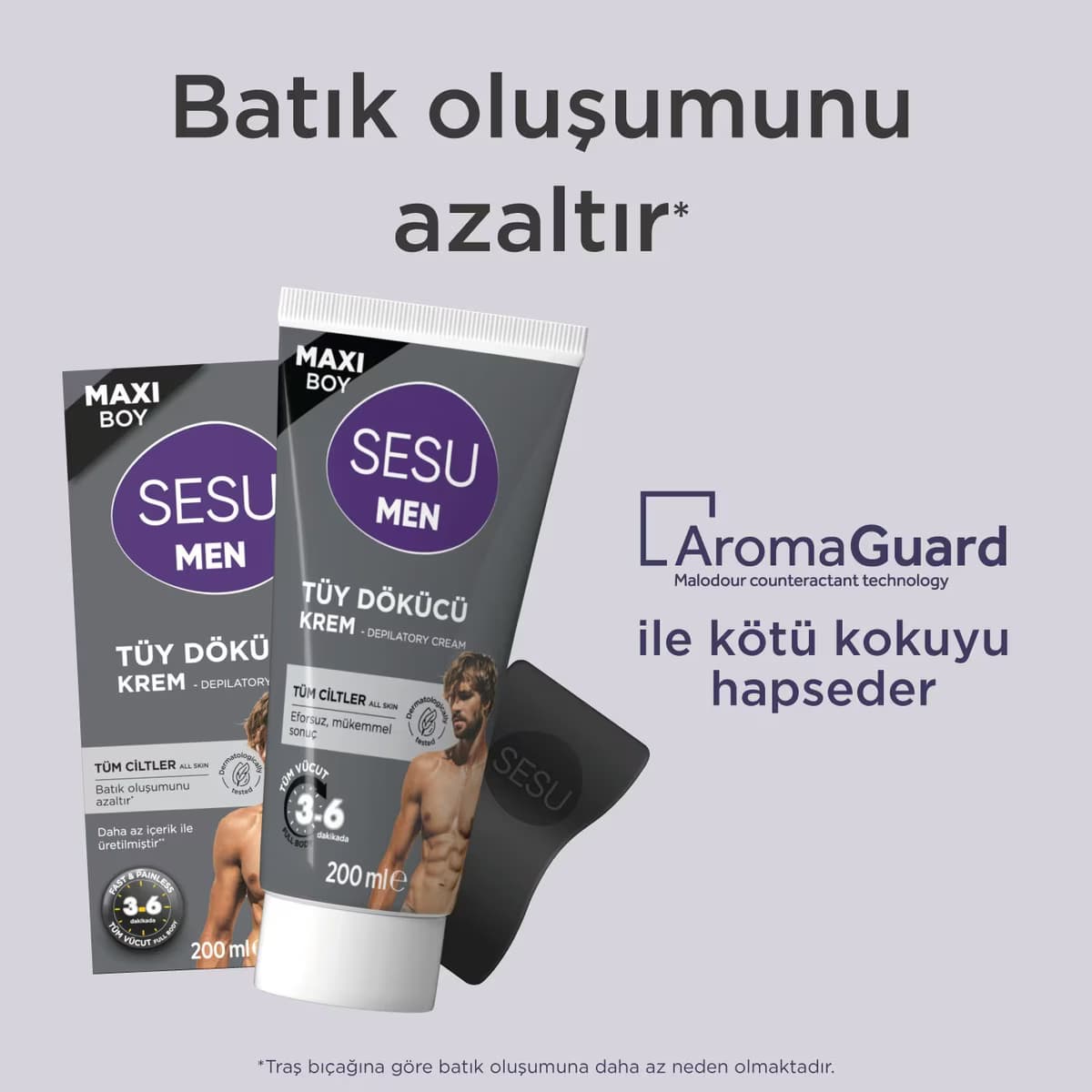 Sesu Tüy Dökücü Krem for Men 200 ml 3
