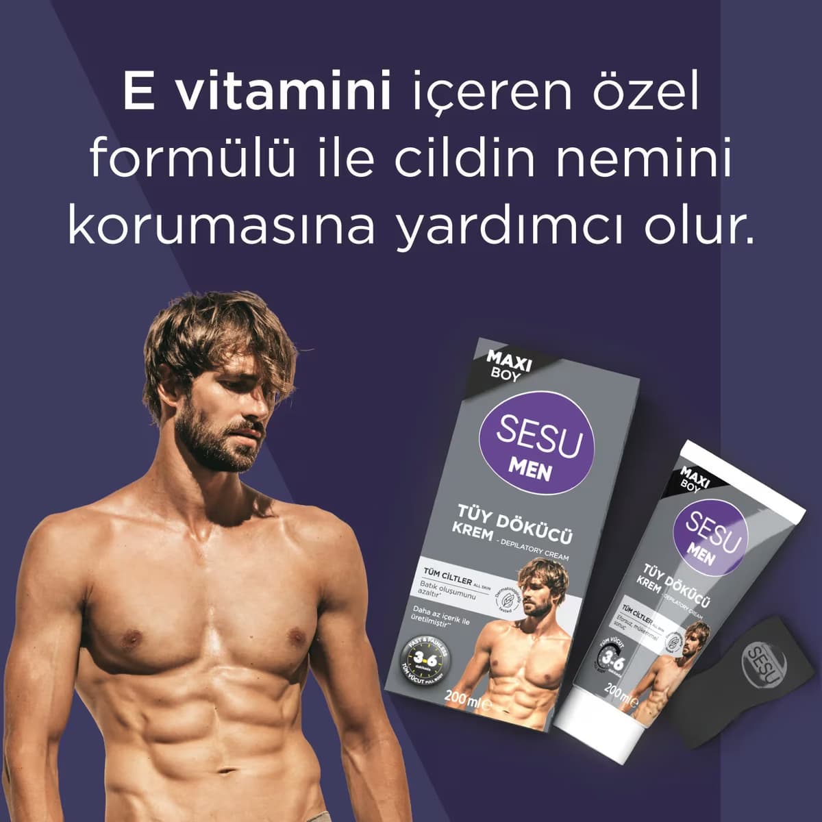 Sesu Tüy Dökücü Krem for Men 200 ml 4