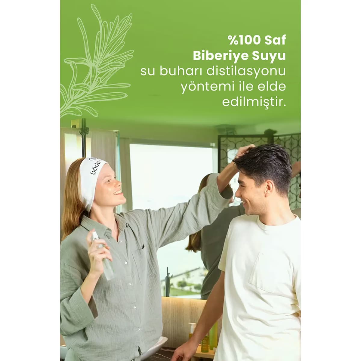 Bade Natural Saç Toniği Biberiye Suyu 100 ml 5