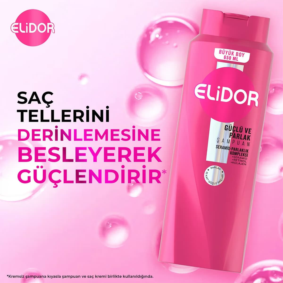 Elidor Şampuan Güçlü Parlak 650 ml 3