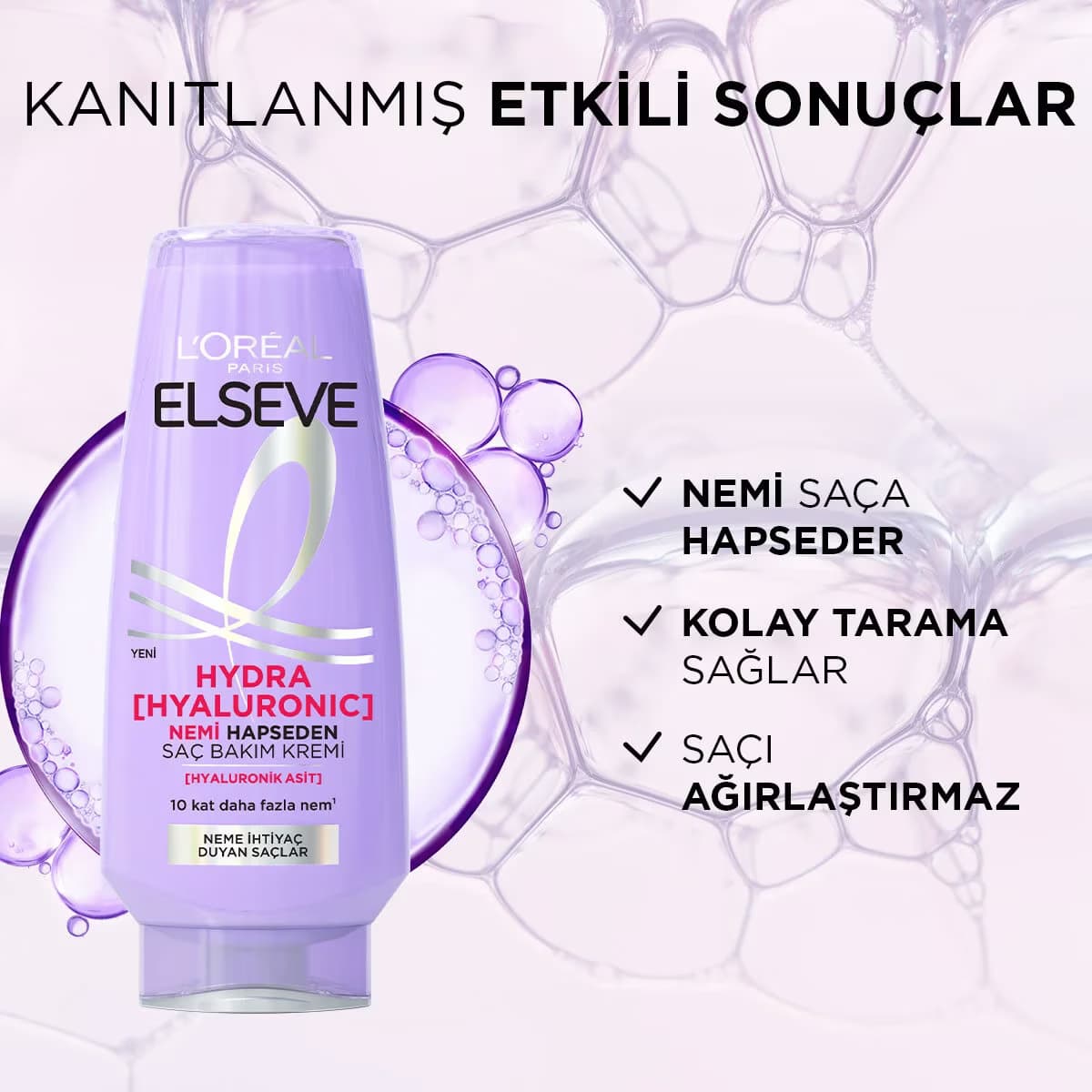 Elseve Saç Kremi Hydra Hyaluronic Nem 250 ml 5