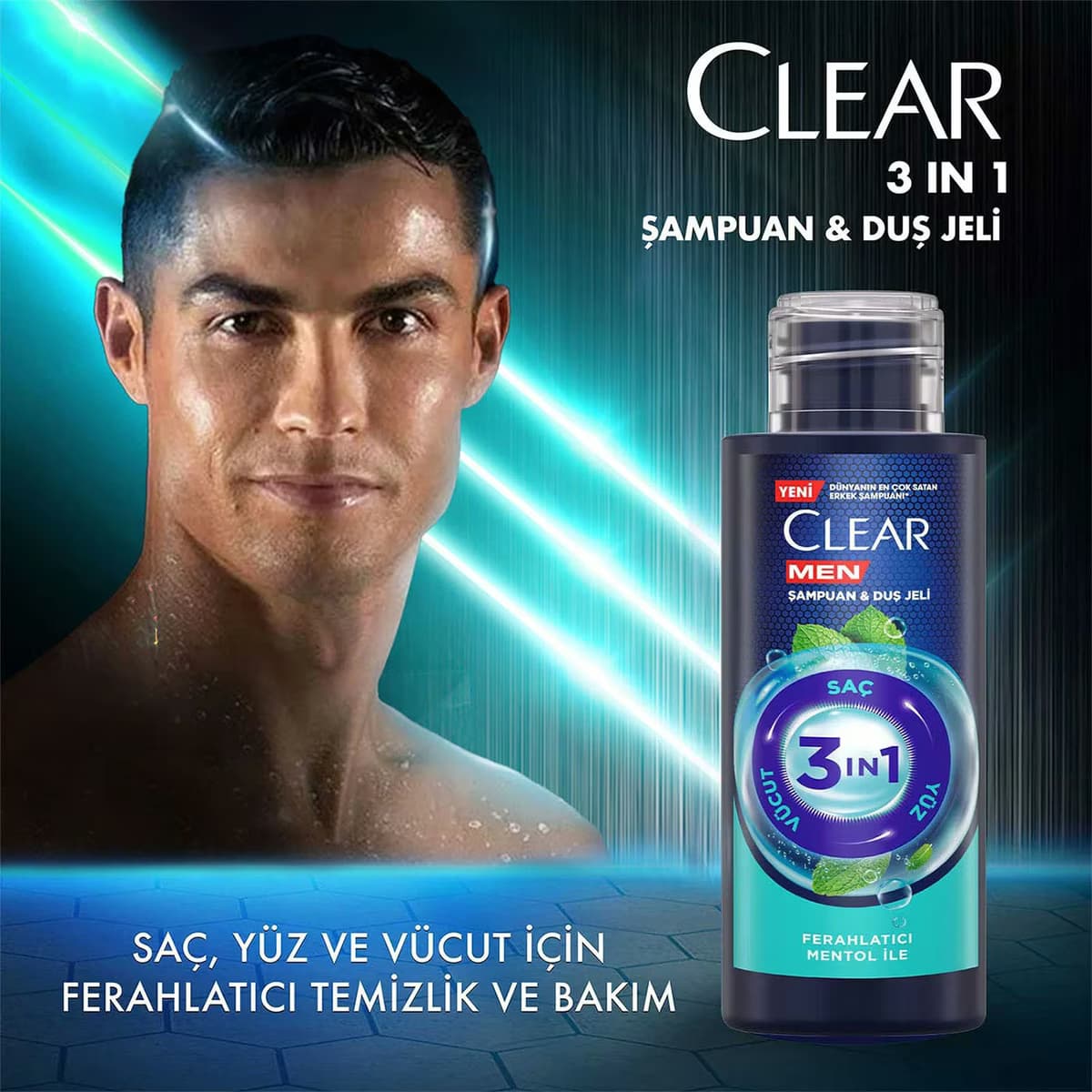 Clear Men Şampuan 3 in 1 Mentol 90 ml 3