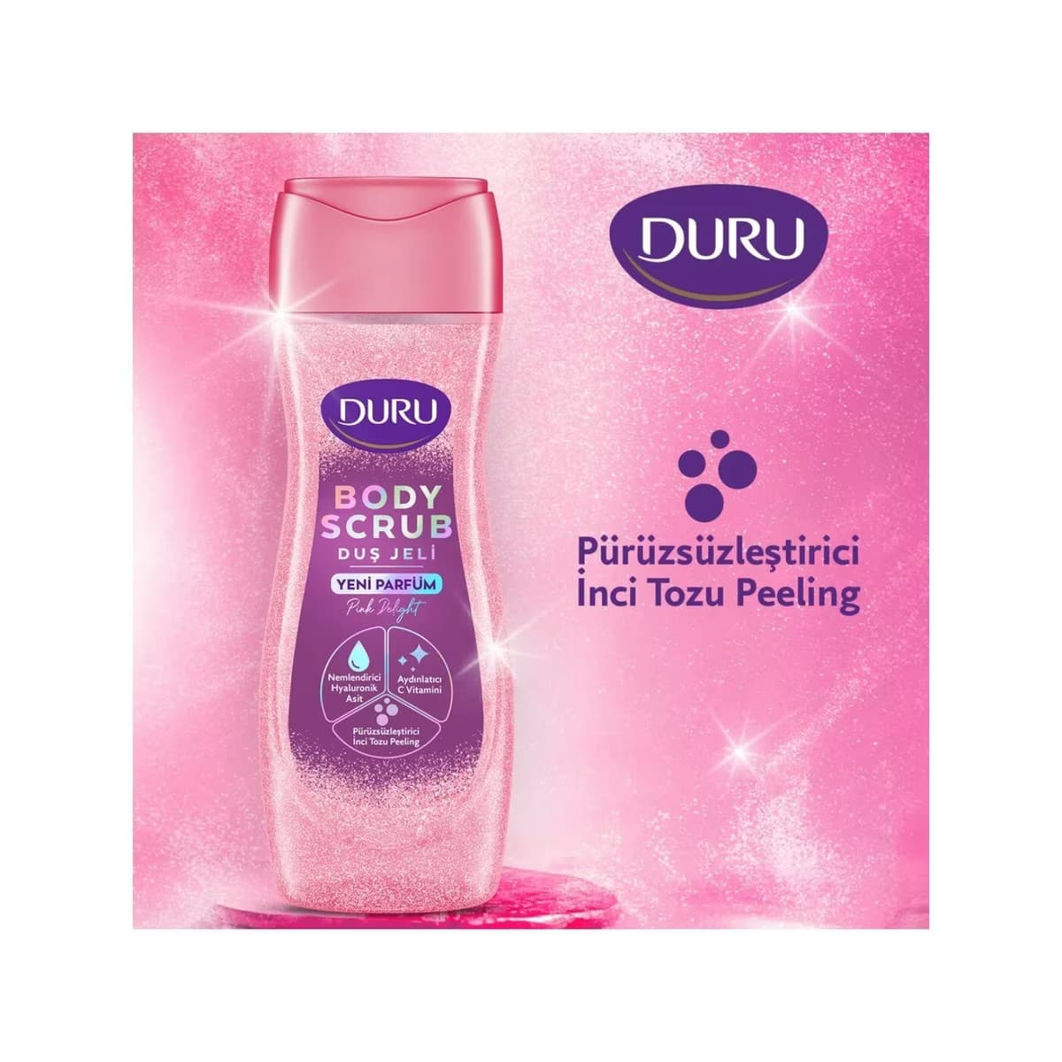 Duru Duş Jeli Body Scrub Pink Delight 450 ml 3