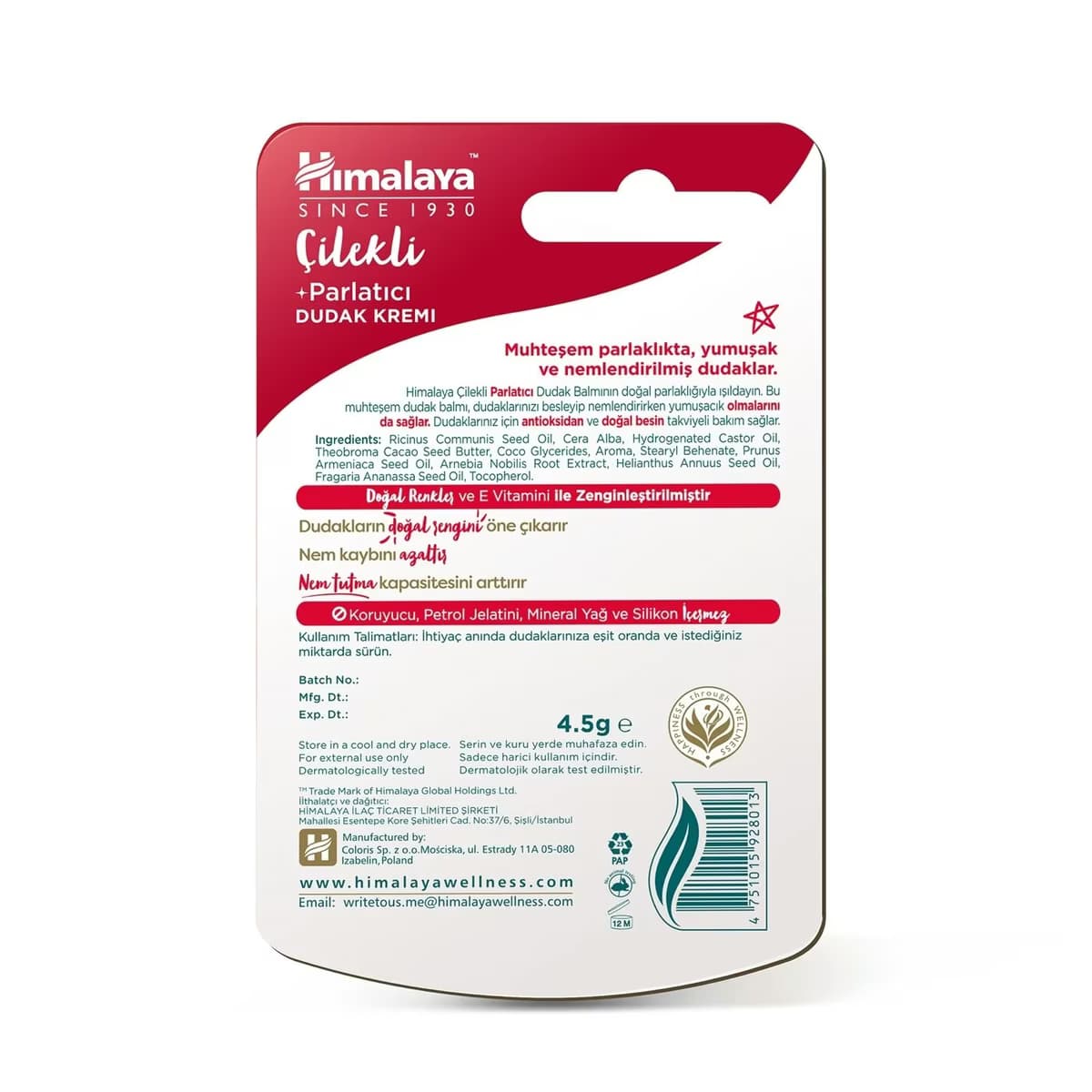 Himalaya Dudak Kremi Çilek 4.5 gr 2