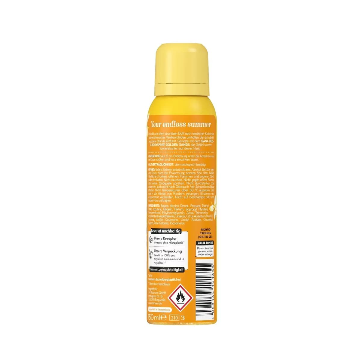 Isana Deo & Body Spray Golden Sands 150 ml 2