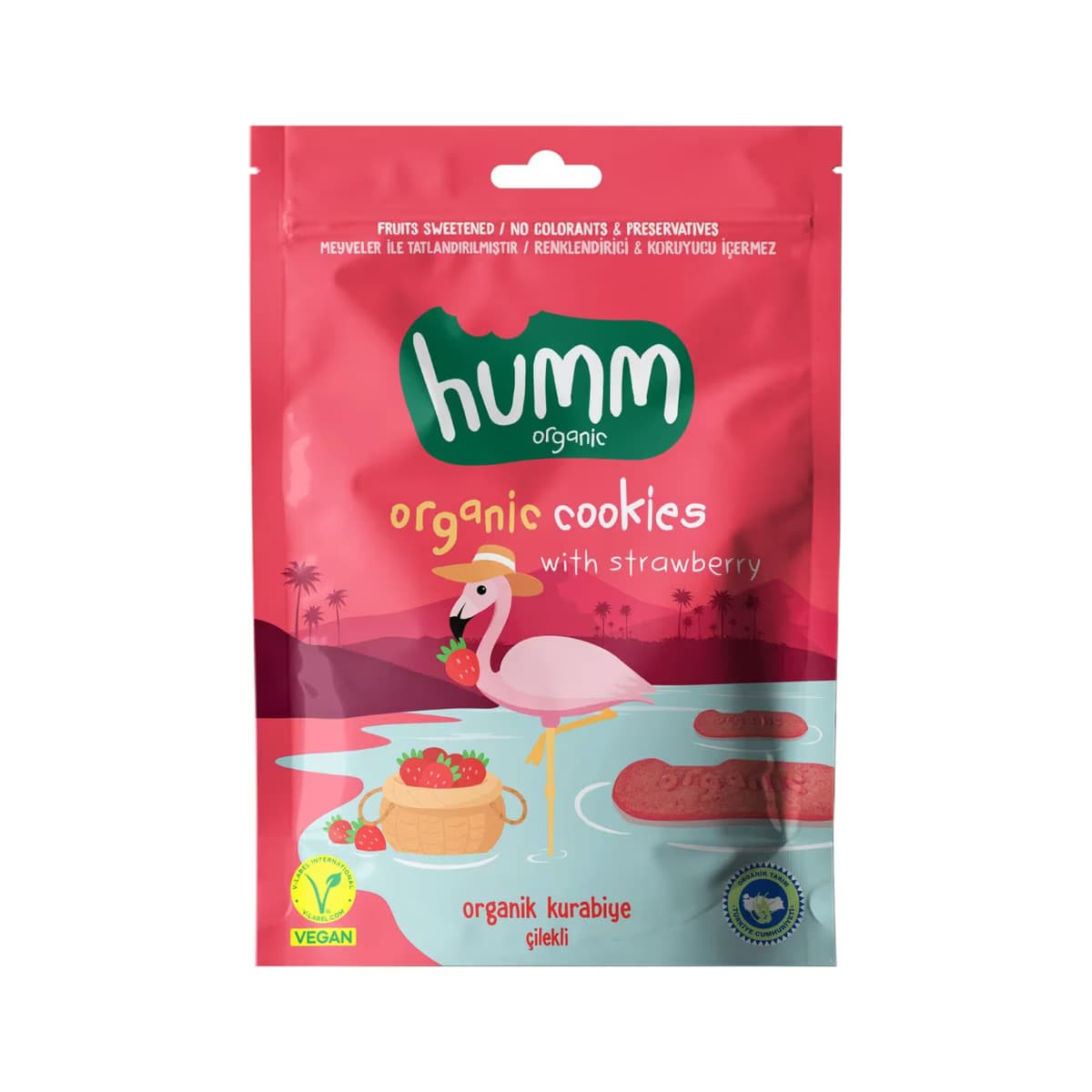 Humm Kurabiye Organik Vegan Çilekli 55 g