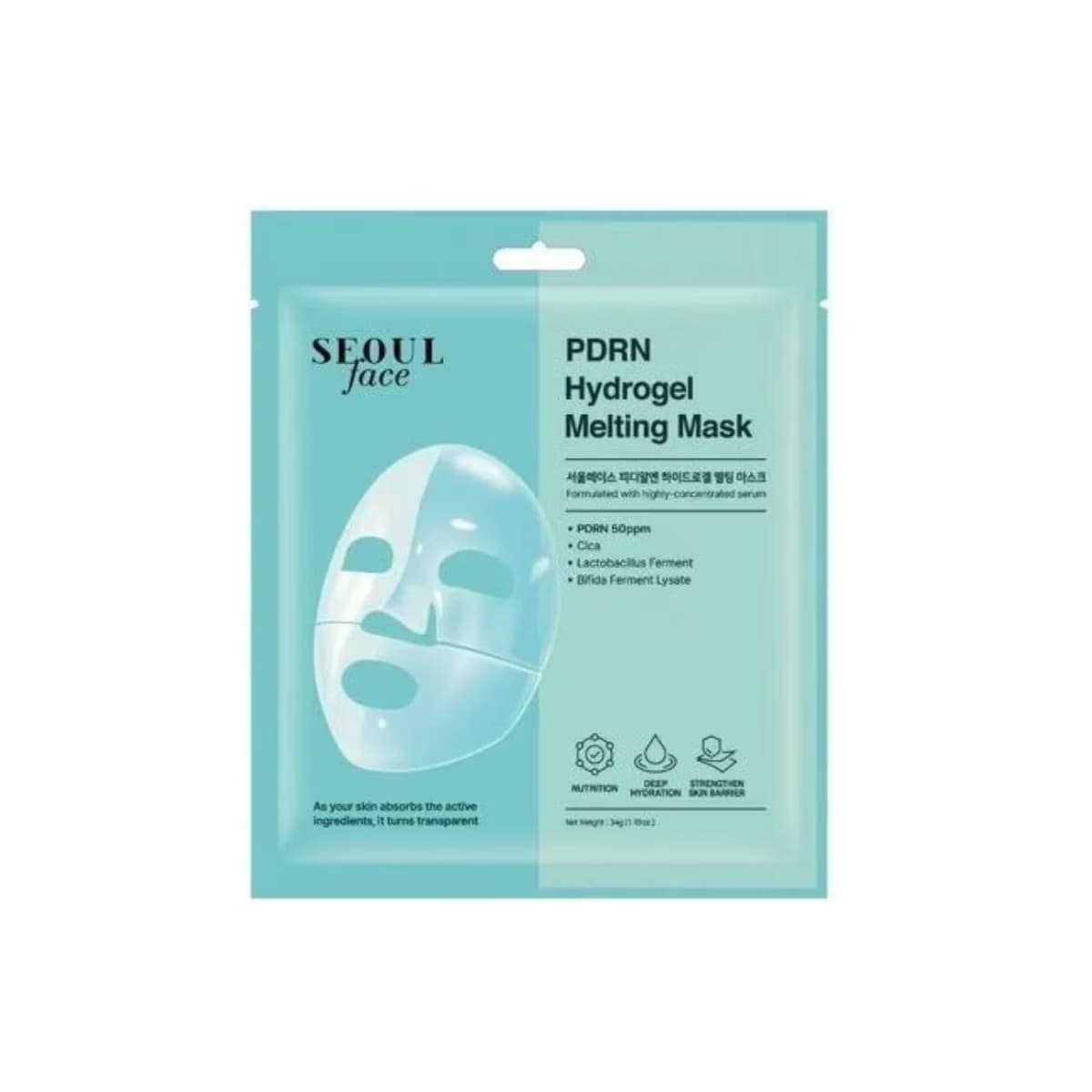 Dermal Seoul Face Şeffaflaşan Jel Maske 1 adet