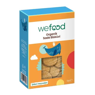 Wefood Organik Sade Tereyağlı Bisküvi 50gr
